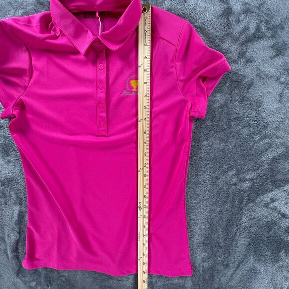 Nike Golf Womens Dri-Fit Polo Small Pink Presidents Cup Liberty Logo NEW - Picture 11 of 12